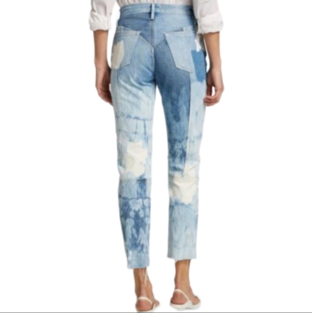 FRAME Le Original Bleached High Waist Straight Leg Jeans In Fresco Size 28 - Picture 2 of 16
